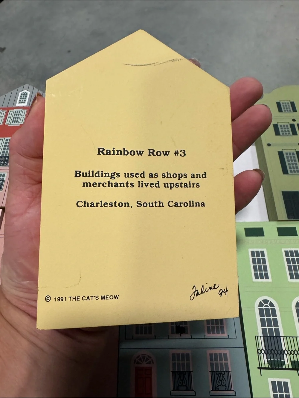 Cats meow Rainbow Row Collection set of 8 plus the market and town hall